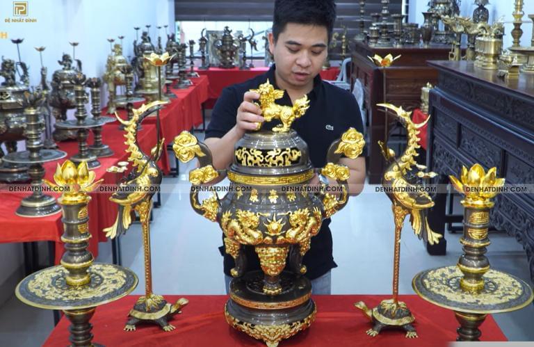 Mâm Bồng Đồng Đỏ